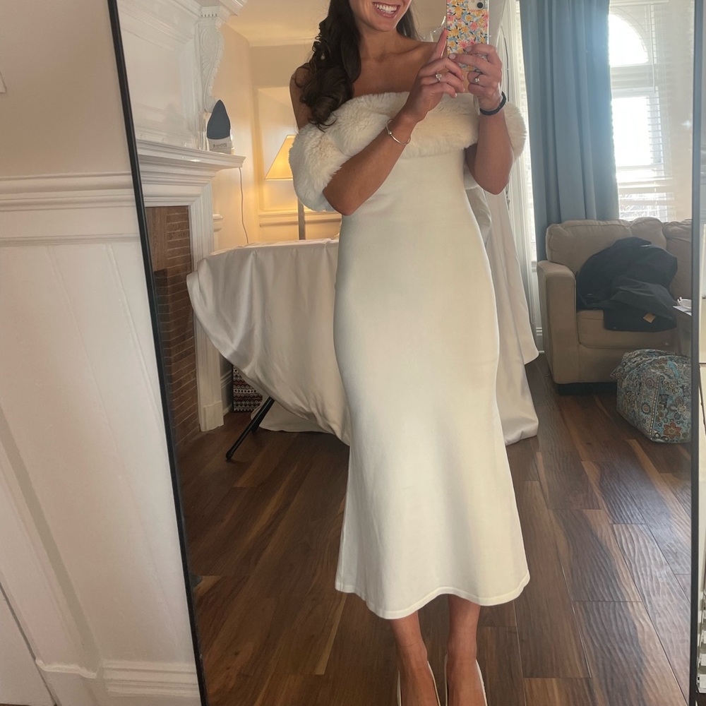 Meshki Off-Shoulder White Dress